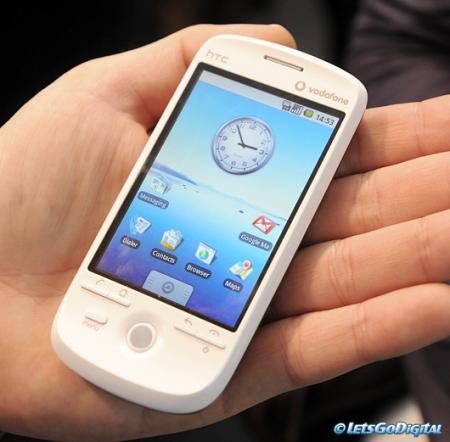 HTC Magic review, held in someone's hand