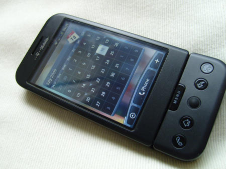 T-Mobile G1 with the HTC Hero Rosie interface
