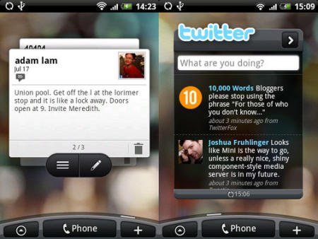 HTC Hero Peep Twitter app