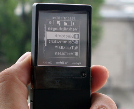 Sony Ericsson Xperia Pureness X5 showing back of screen