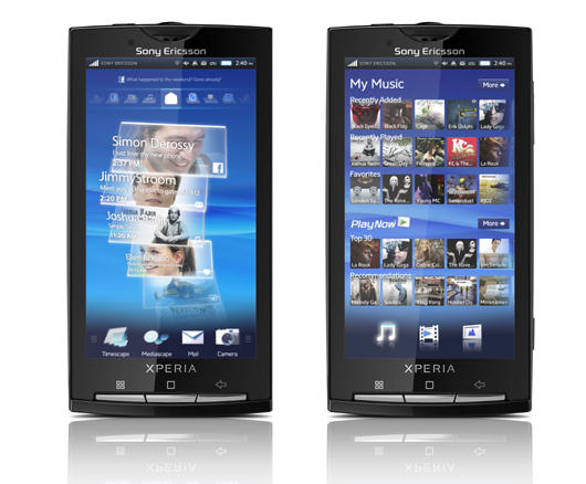 Sony Ericsson Xperia X10 social media integration