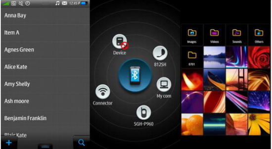 Samsung Bada smartphone interface