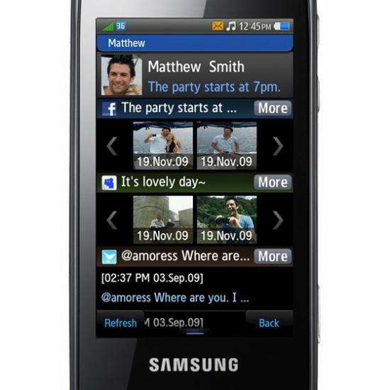 Samsung Bada with Facebook integration