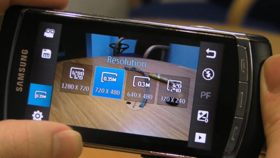 Record HD video with the Samsung Omnia HD phone