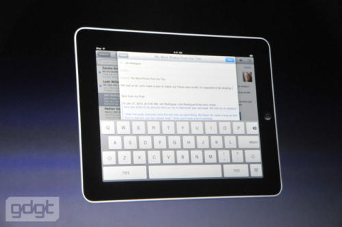 Apple iPad and virtual keypad
