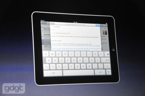 Apple iPad and virtual keypad
