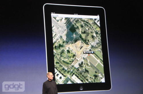 Apple iPad showing Google maps