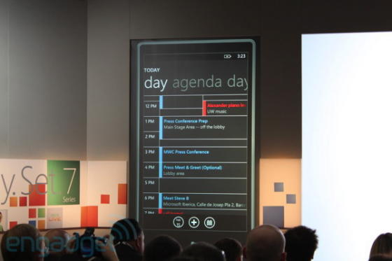 Microsoft Windows Mobile 7 Series calendar app