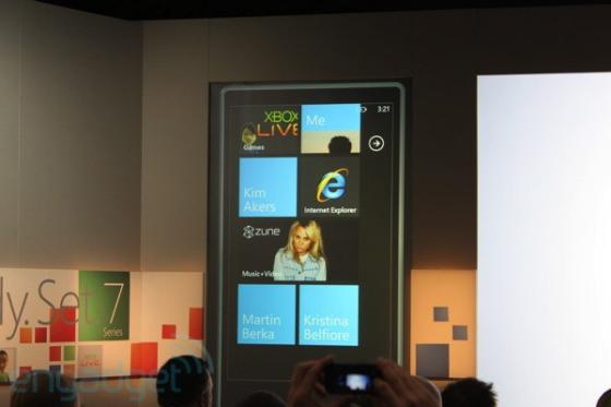 Windows Mobile 7 Series user interface