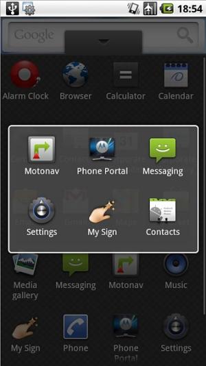 Motorola Milestone UI