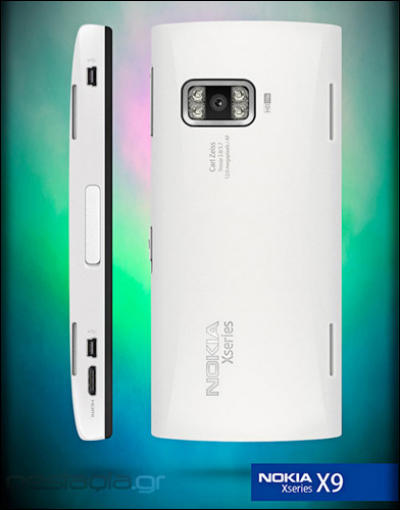 Nokia X9 phone showing camera