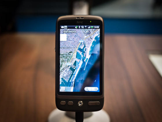 HTC Desire with Google Maps