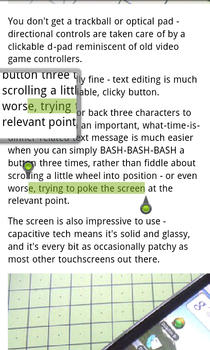 HTC Desire mobile Web browser