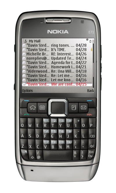 Nokia E72 messaging features