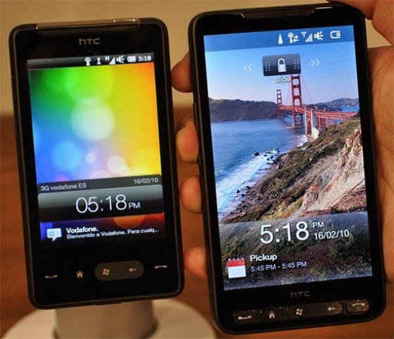 HTC HD Mini compared to HTC HD2
