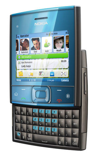 Nokia X5-01 music phone in blue