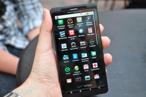 Motorola Droid X user interface