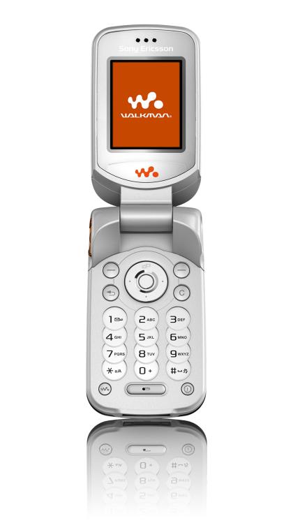Sony Ericsson W300i Walkman phone in silver with clamshell open