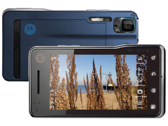 Motorola MILESTONE XT720 showing camera