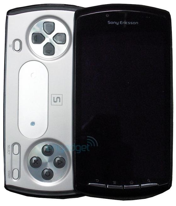 Sony Ericsson Playstation phone on its side
