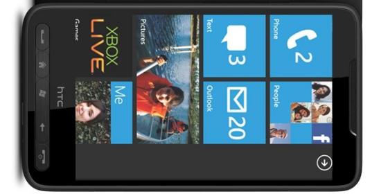 HTC HD7 homescreen