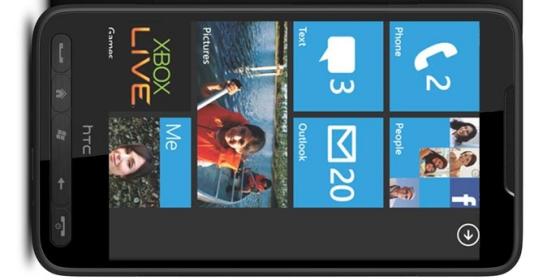 HTC HD7 homescreen