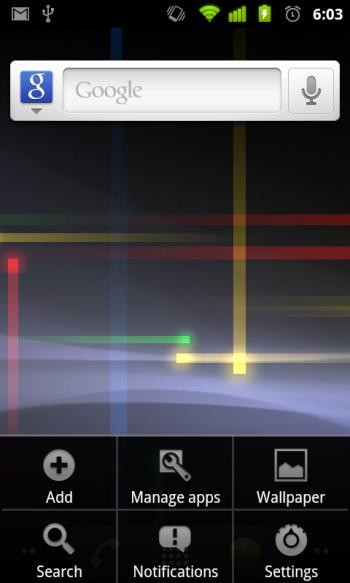 Android Gingerbread user interface
