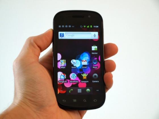 Google Nexus S in a hand