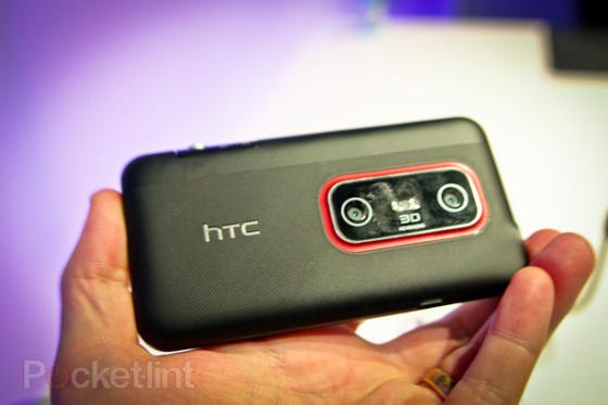 HTC Evo 3D showing 3D camera