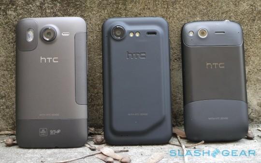 HTC Desire HD, Incredible S, and Desire S