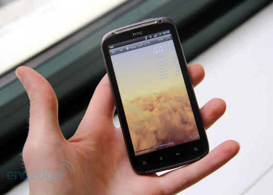 HTC Sensation showing weather app