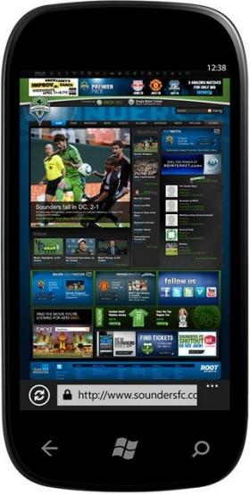 Microsoft Windows Phone 7 Mago with IE9