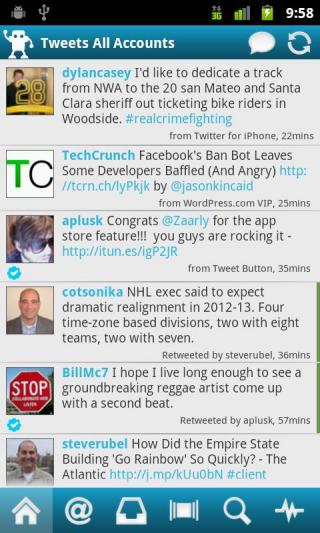 Twidroyd Twitter app for Android