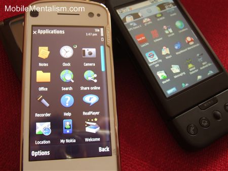 Nokia N97 interface vs T-Mobile G1
