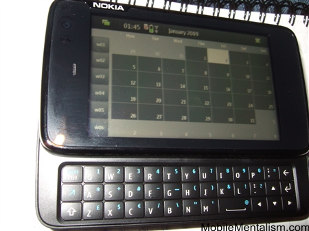 Nokia N900 calendar application