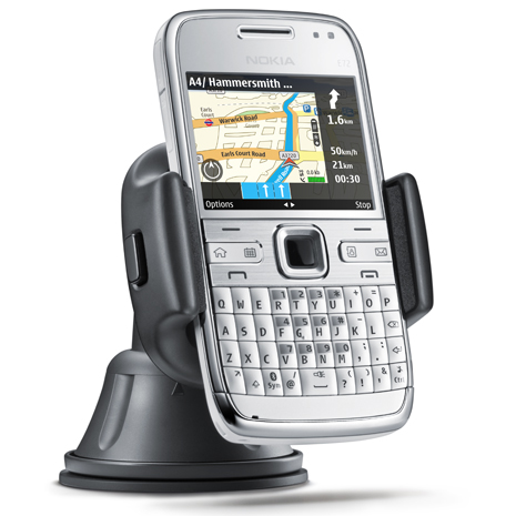 Nokia E72 phone with Ovi maps