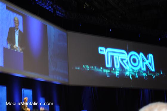 Nokia E7 showing Tron