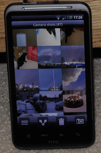 Gallery app on the HTC Desire HD