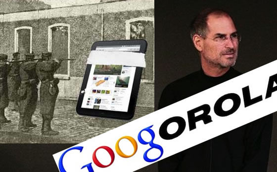 Google Motorola Steve Jobs and HP Touchpad